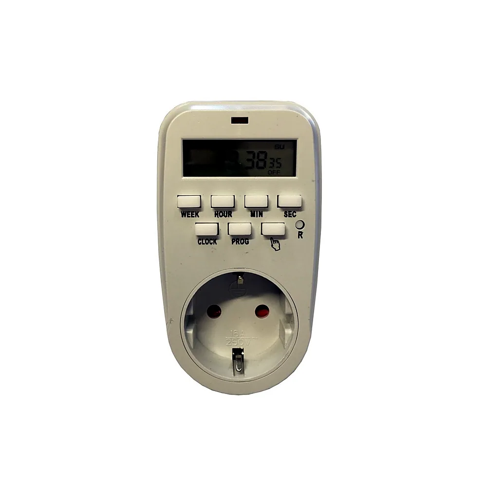 Розетка-таймер TECHNO SYSTEM електрична тижнева 16A 230V TNSy5000920