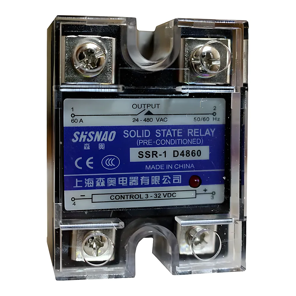 Реле твердотільне SSR-1 D4860 60 А 24-480 В AC 3-32 В DC TECHNO SYSTEM TNSy5505565