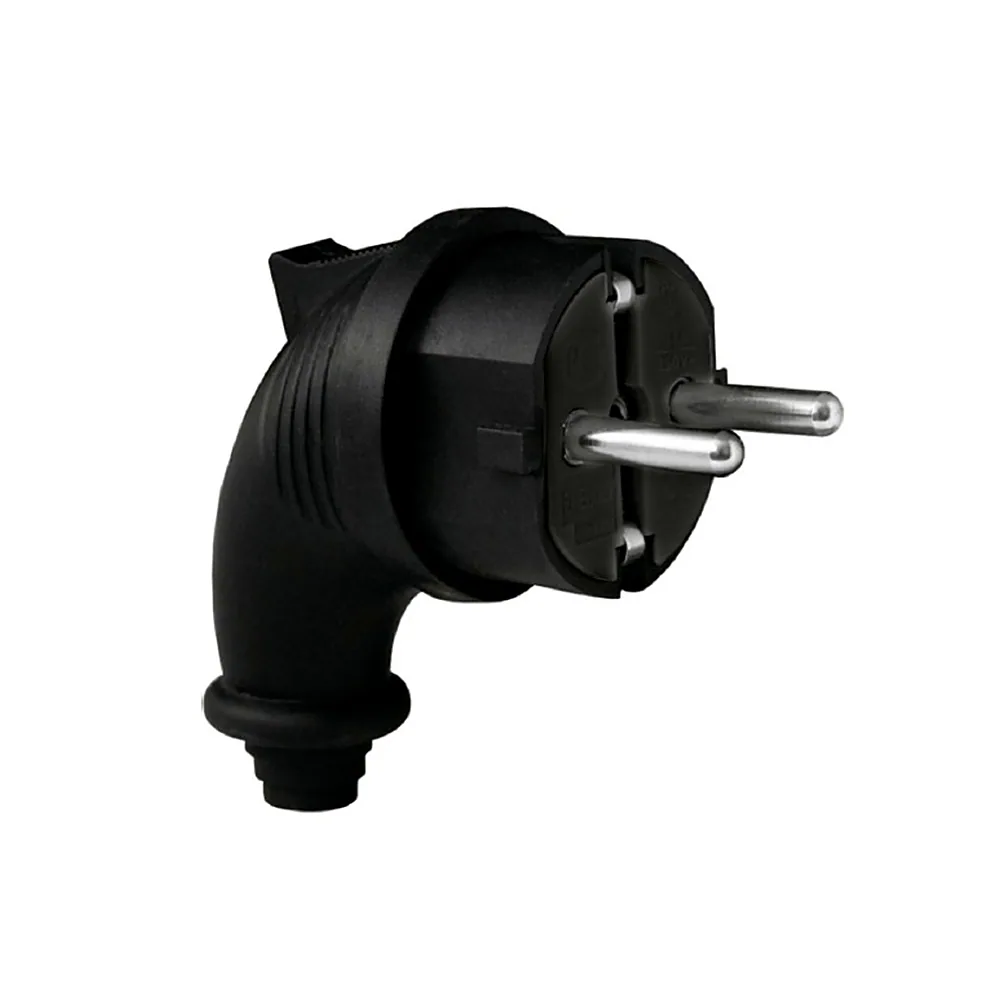 Вилка TECHNO SYSTEM із заземленням RUBBER IP44 боковий ввід TNSy5000073
