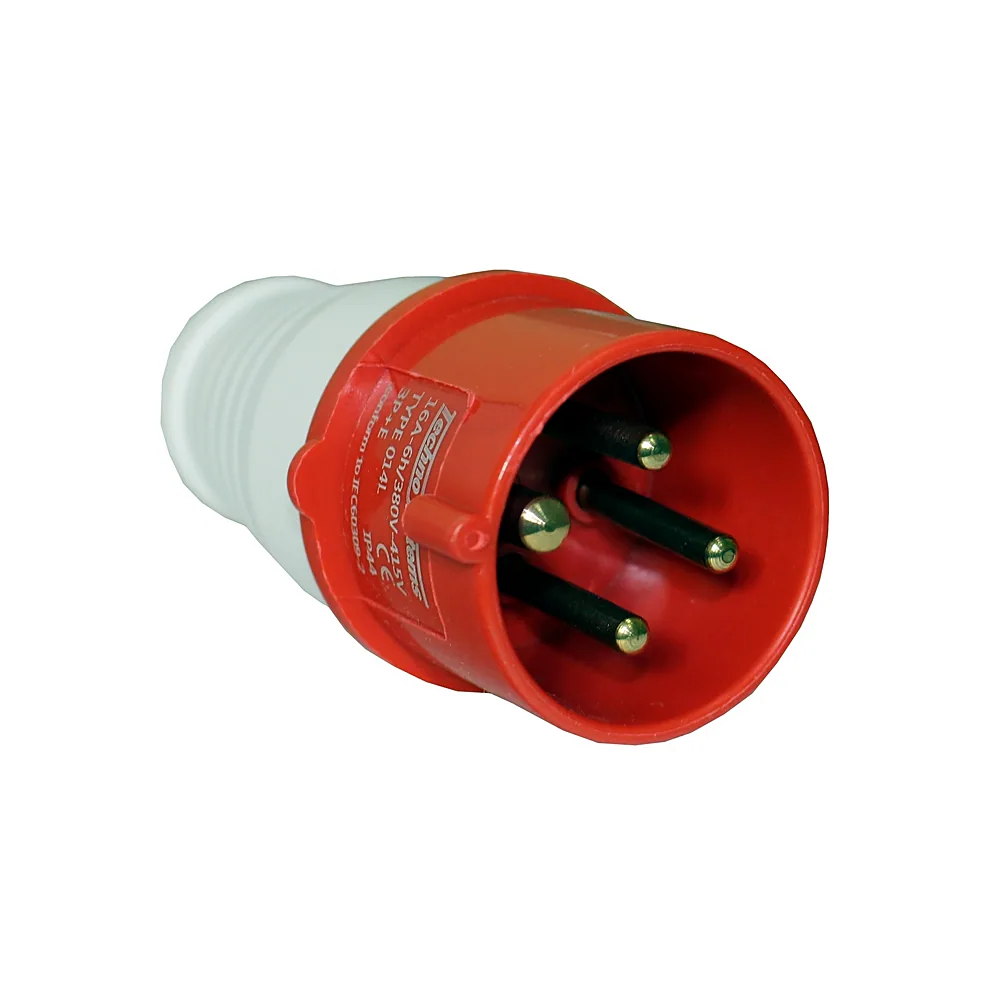 Вилка TECHNO SYSTEM 014 3P+PE 16A 380V IP44 TNSy5500433