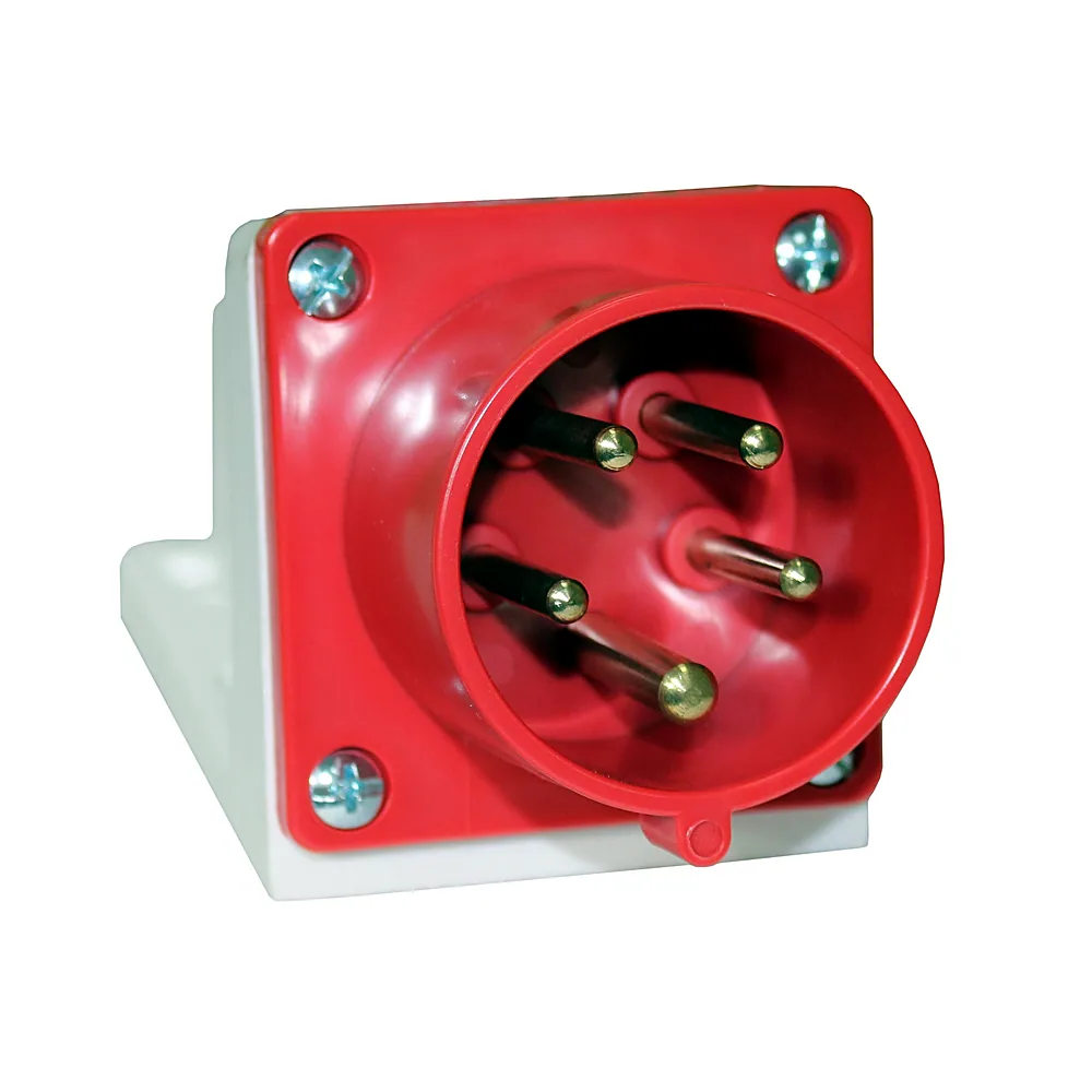 Вилка TECHNO SYSTEM 515 стаціонарна 3P+PE+N 16A 380V IP44 TNSy5500444