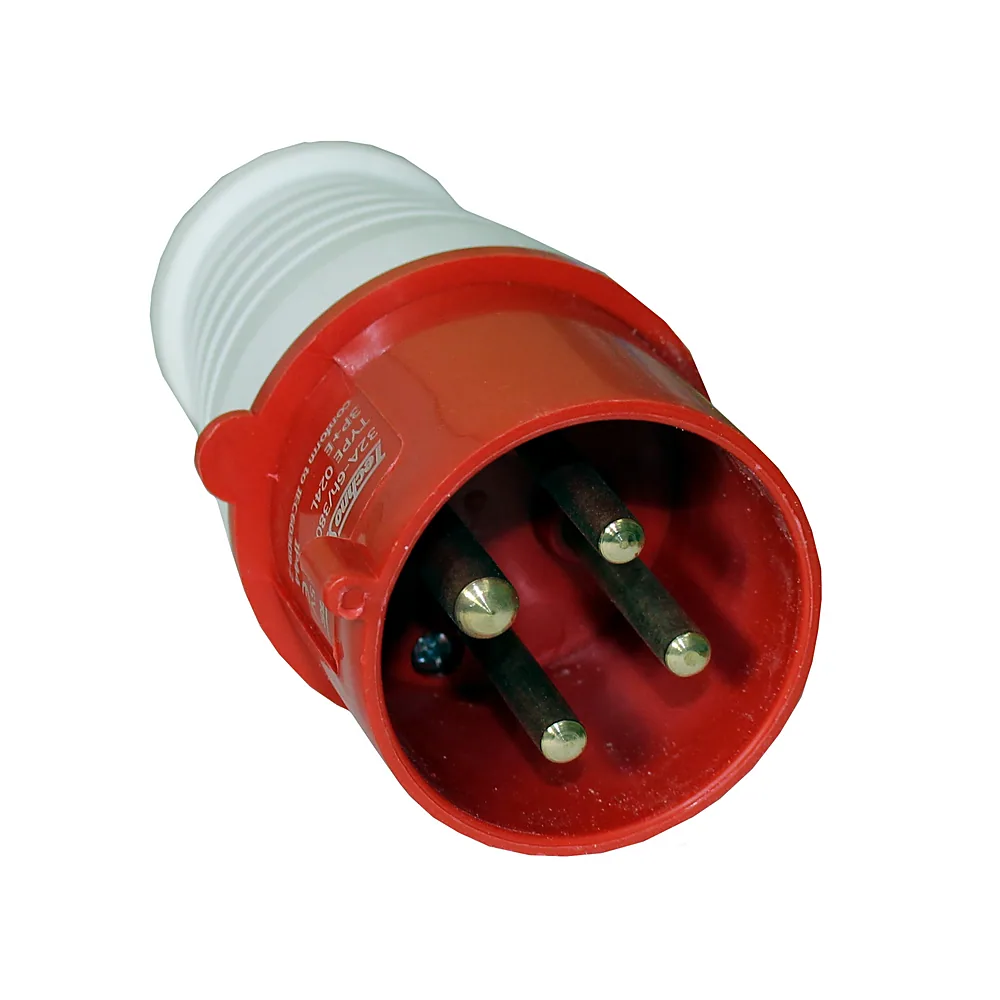 Вилка TECHNO SYSTEM 024 3P+PE 32A 380V IP44 TNSy5500436