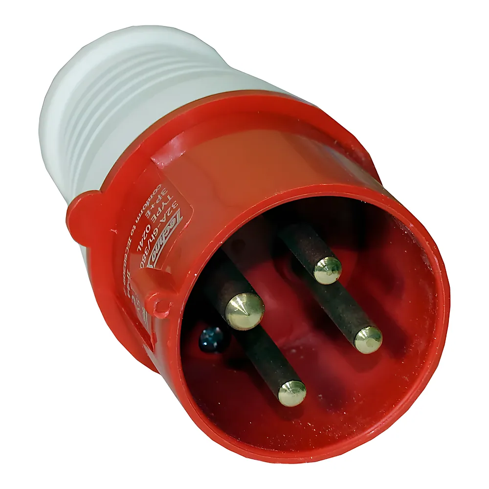 Вилка 024 3P+PE 32 А 380 В IP44 TECHNO SYSTEM TNSy5500436