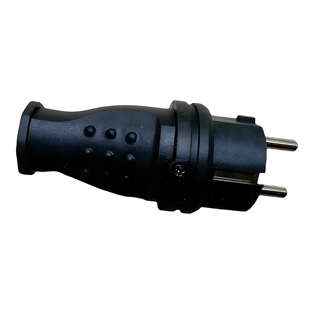 Вилка пряма з заземленням RUBBER IP44 TECHNO SYSTEM TNSy5000072