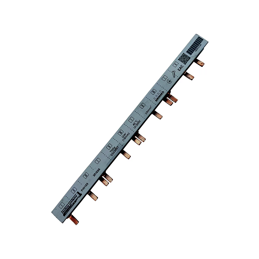 Шина з'єднувальна TECHNO SYSTEM PIN103 3Р 63А 10мм2 12мод TNSy5503497