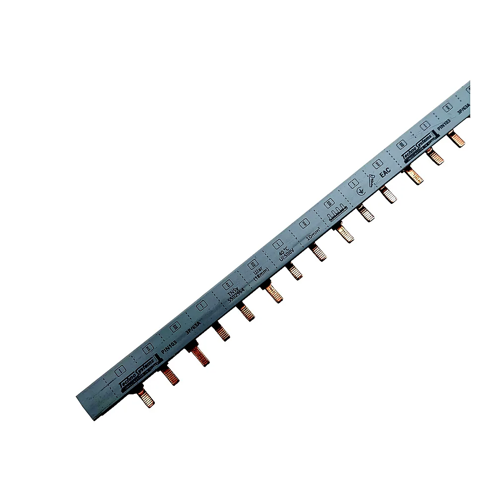 Шина з'єднувальна TECHNO SYSTEM PIN103 3Р 63А 10мм2 54мод 1м TNSy5502964