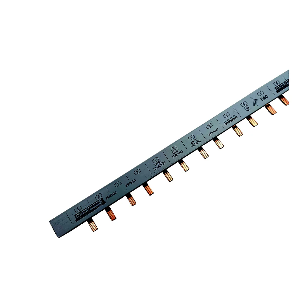 Шина з'єднувальна TECHNO SYSTEM PIN102 2Р 63А 10мм2 54мод 1м TNSy5502959