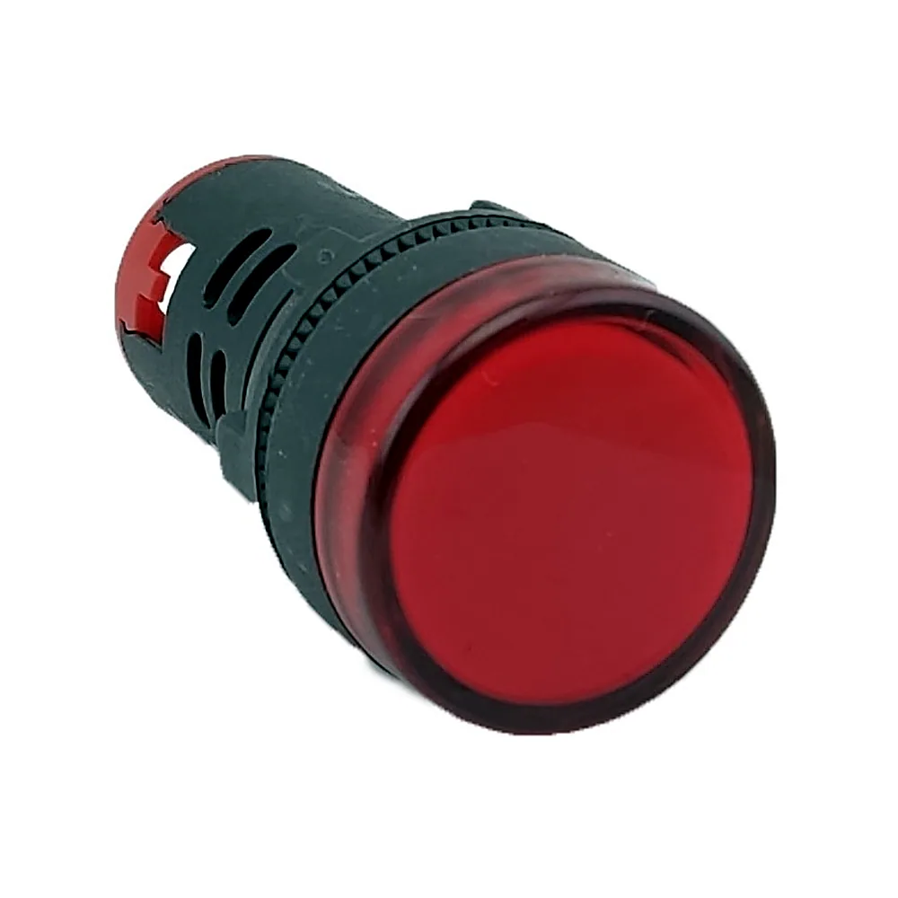 Лампа TECHNO SYSTEM AD22DS d22mm 230V AC червона TNSy5500237