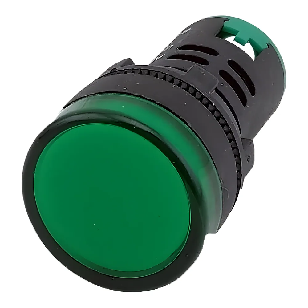 Лампа AD22DS D22 мм 230 В AC зелена TECHNO SYSTEM TNSy5500235