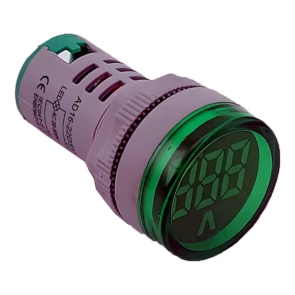 Вольтметр AD22V 60-500 В AC зелений TECHNO SYSTEM TNSy5503353