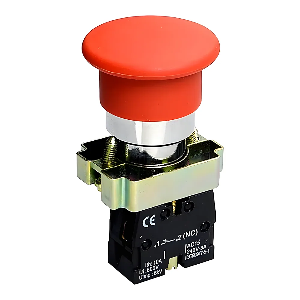 Кнопка XB2-BC42 1NC грибок без підсвічування червона TECHNO SYSTEM TNSy5500280