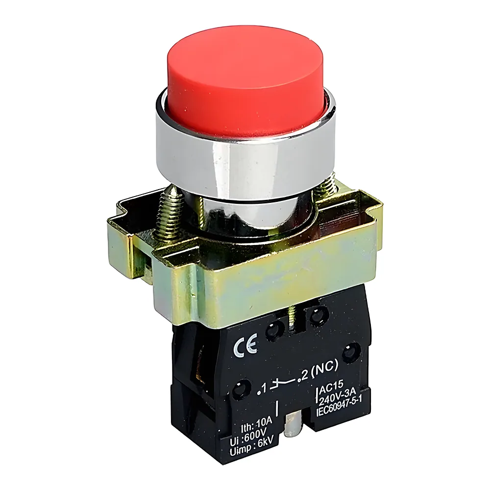 Кнопка XB2-BL41 1NO червона без підсвічування TECHNO SYSTEM TNSy5500284