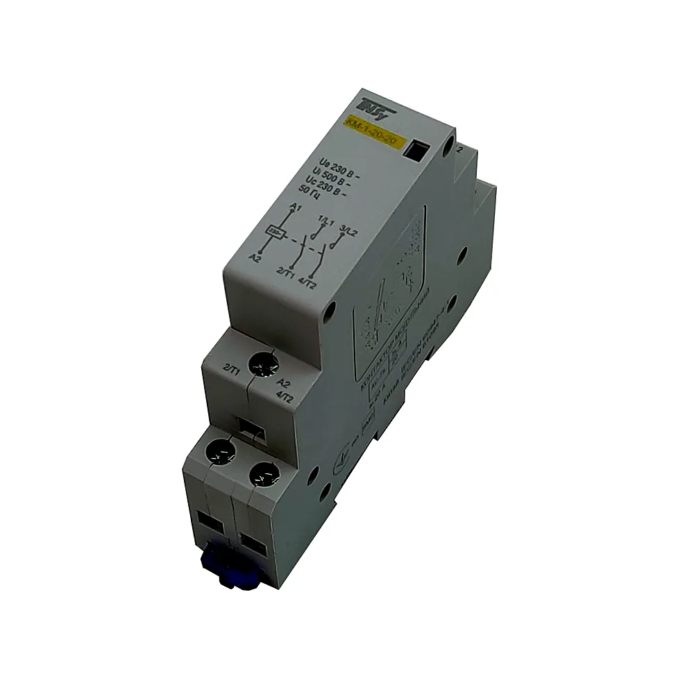 Контактор TECHNO SYSTEM КМ-1-20-20 20A 230AC 2NO 2р 1мод. TNSy5503805