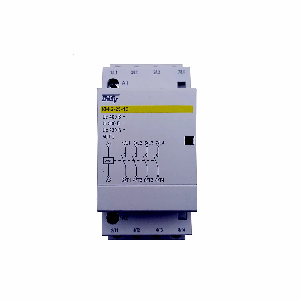 Контактор TECHNO SYSTEM КМ-2-25-40 25A 230AC 4NO 4р 2мод. TNSy5503871