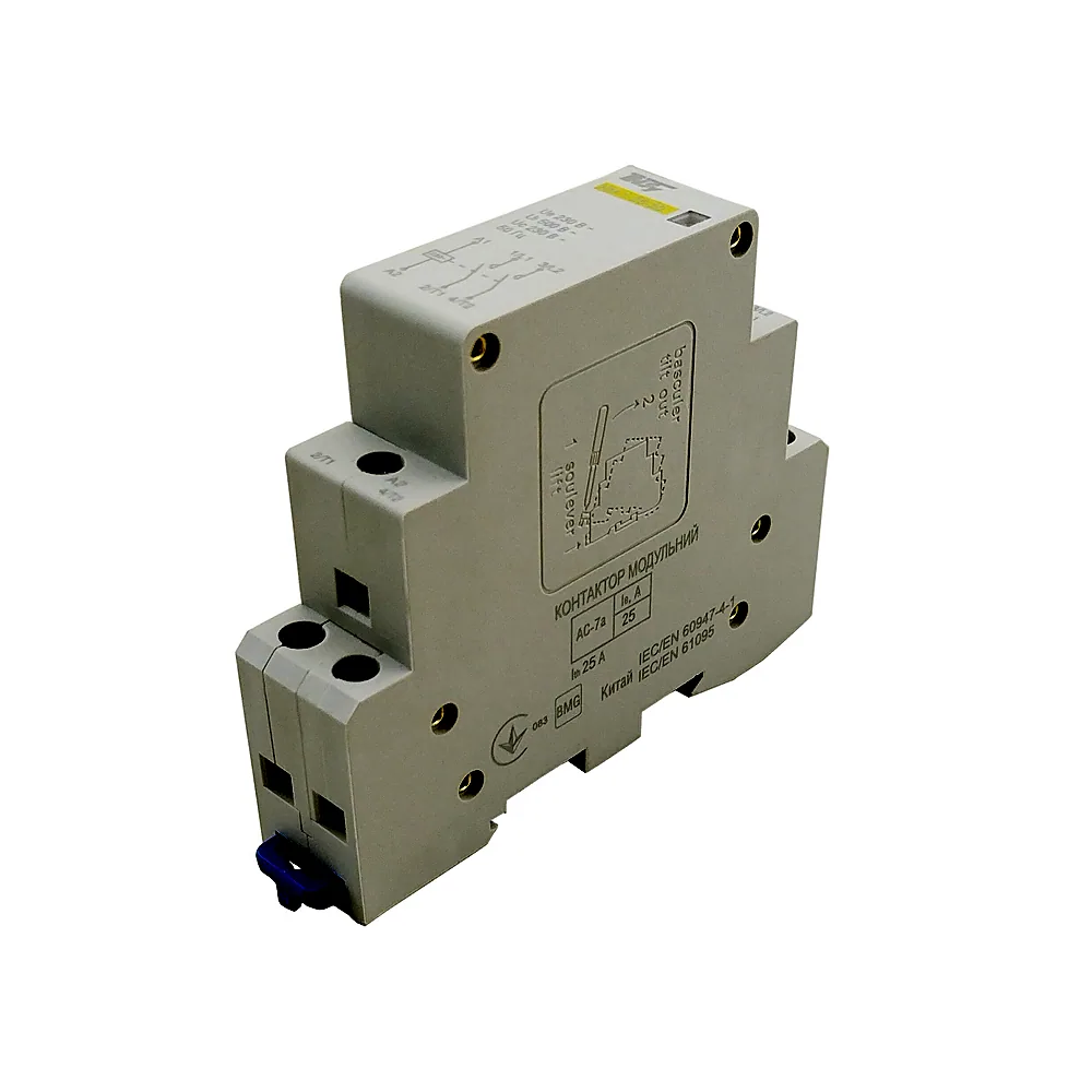 Контактор TECHNO SYSTEM КМ-1-25-20 25A 230AC 2NO 2р 1мод. TNSy5503808