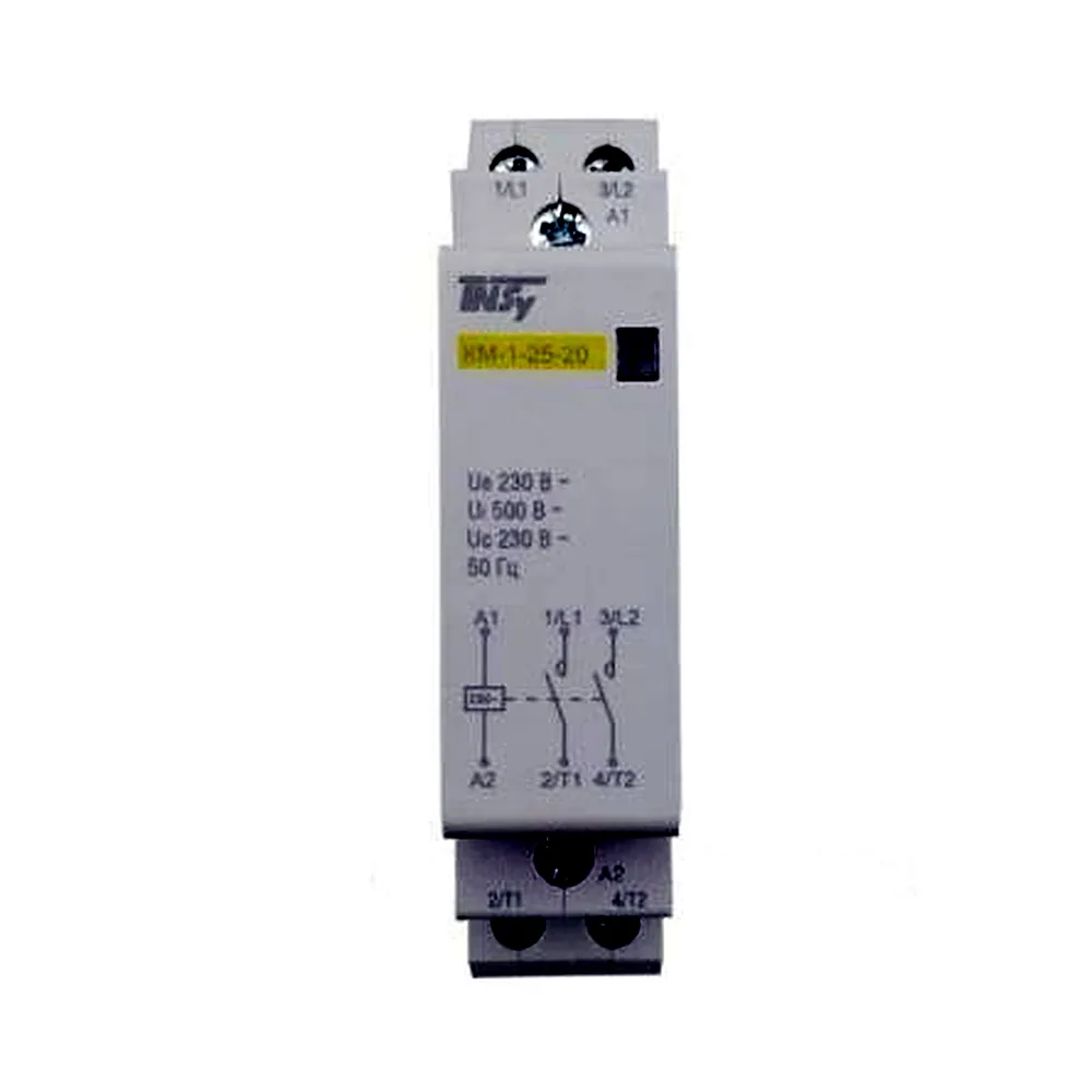 Контактор КМ-1-25-20 25 А 230AC 2NO 2P 1 модуль TECHNO SYSTEM TNSy5503808