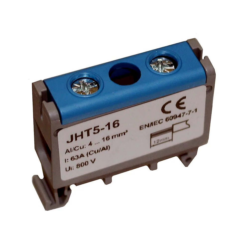 Клема силова TECHNO SYSTEM СКНГ-JHT5-16 4-16 мм2 63А N синя TNSy5506541