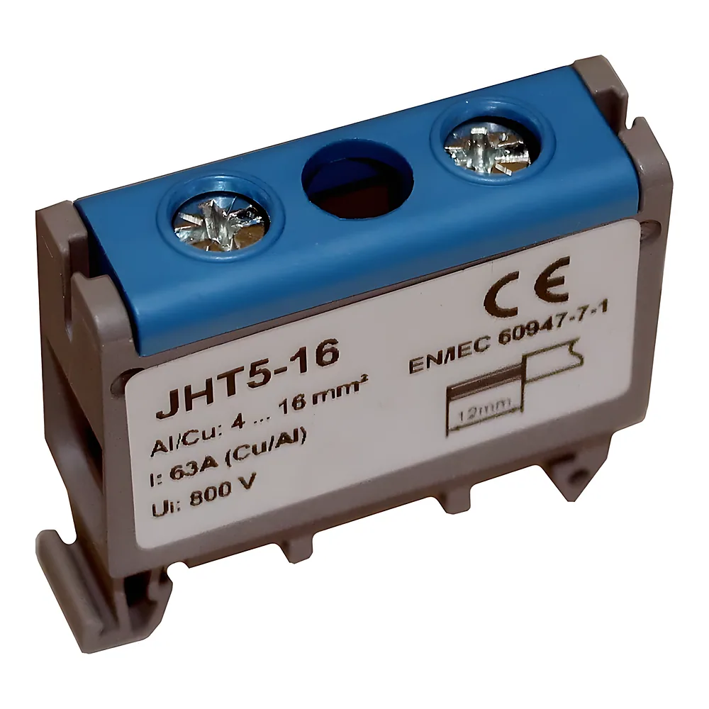 Клема силова СКНГ-JHT5-16 4-16 мм² 63 А N синя TECHNO SYSTEM TNSy5506541