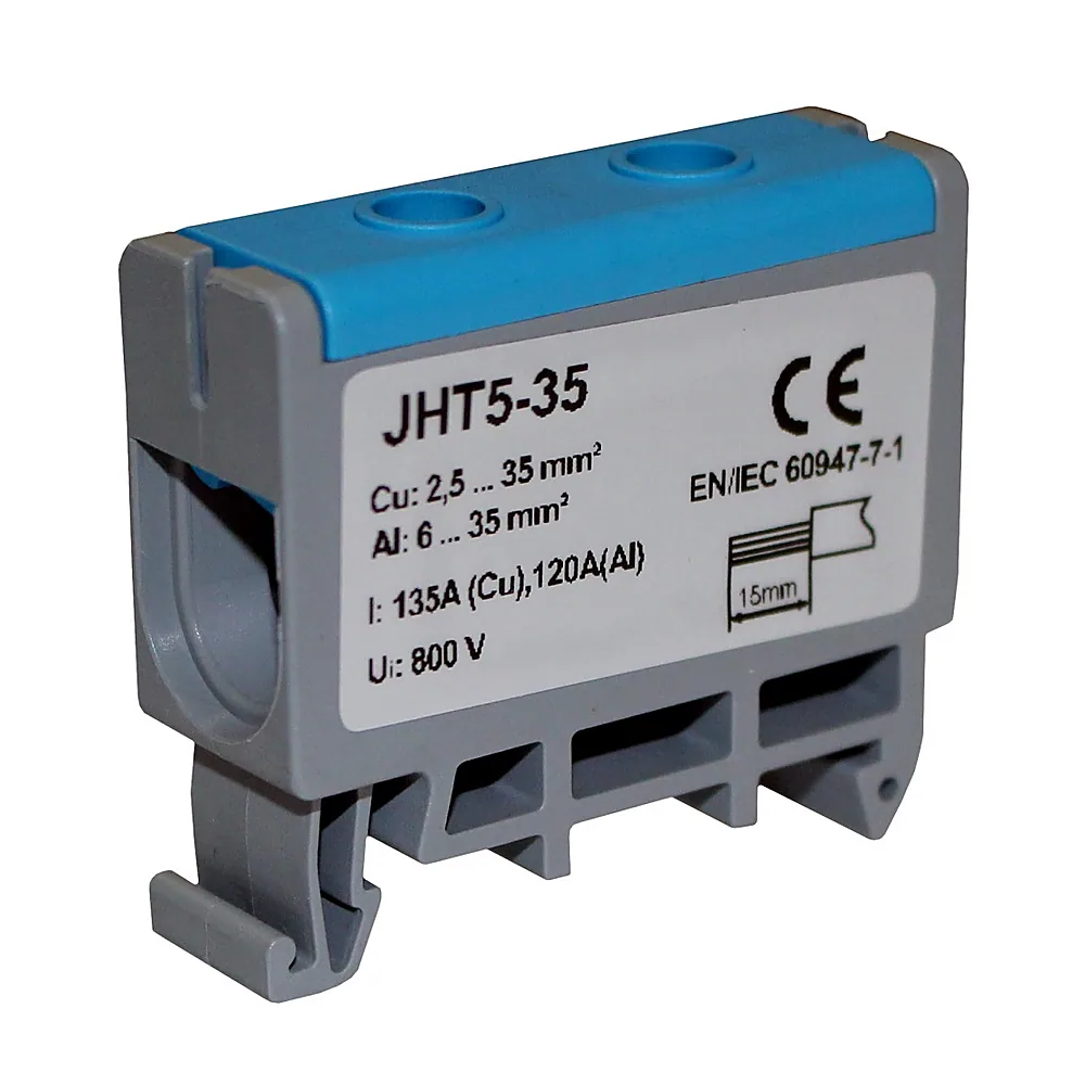 Клема силова TECHNO SYSTEM СКНГ-JHT5-35 6-35 мм2 120А N синя TNSy5506544