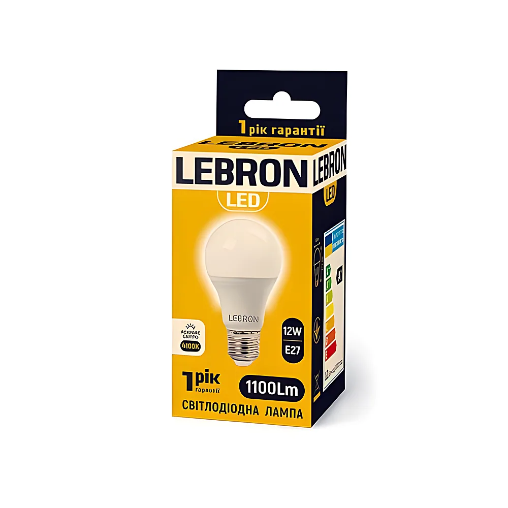 LED-лампа LEBRON L-A60 12W E27 4100K 11-11-42