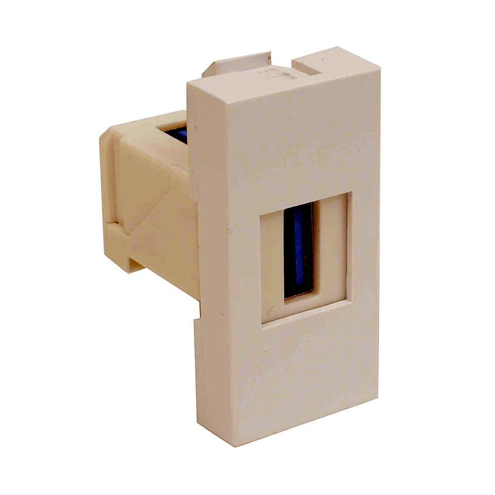 Модульний адаптер КОПОС Quadro USB 45x22,5x36 мм білий QD 45X22.5-USB_HB