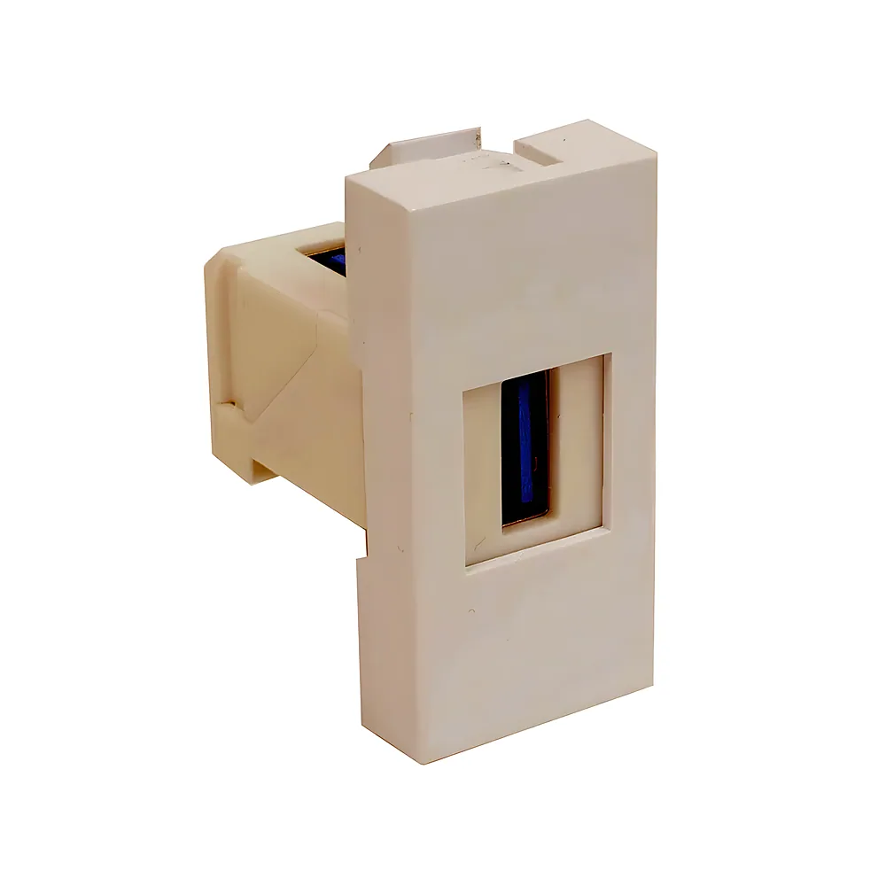 Модульний адаптер Quadro USB 45х22,5х36 мм білий Копос QD 45X22.5-USB_HB