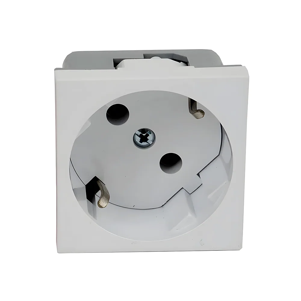 Розетка Quadro з захисними контактами Schuko QS 45х45 HB біла Копос QS 45X45_HB
