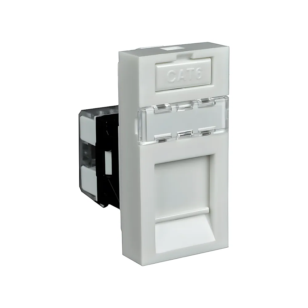 Модульна розетка QUADRO 45х22,5х30 мм RJ-45/6 QD 45х22,5-RJ45/6 HB білий Копос QD 45X22.5-RJ45/6_HB