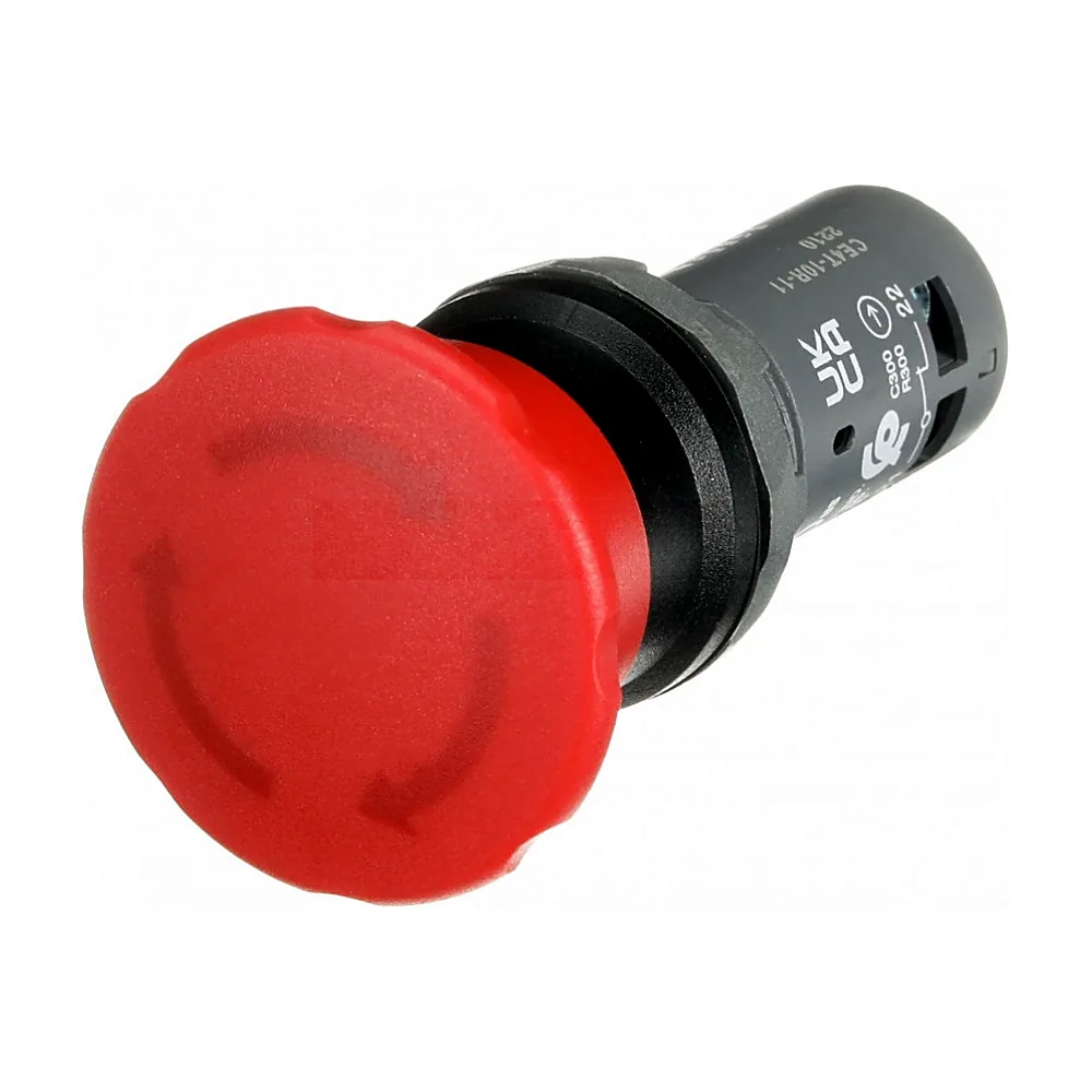 Кнопка аварійної зупинки ABB CE4T-10R-11 1NO+1NC червона 1SFA619550R1071