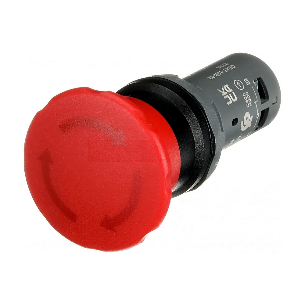 Кнопка аварійного відключення ABB CE4T-10R-02 червона 2НЗ 1SFA619550R1051