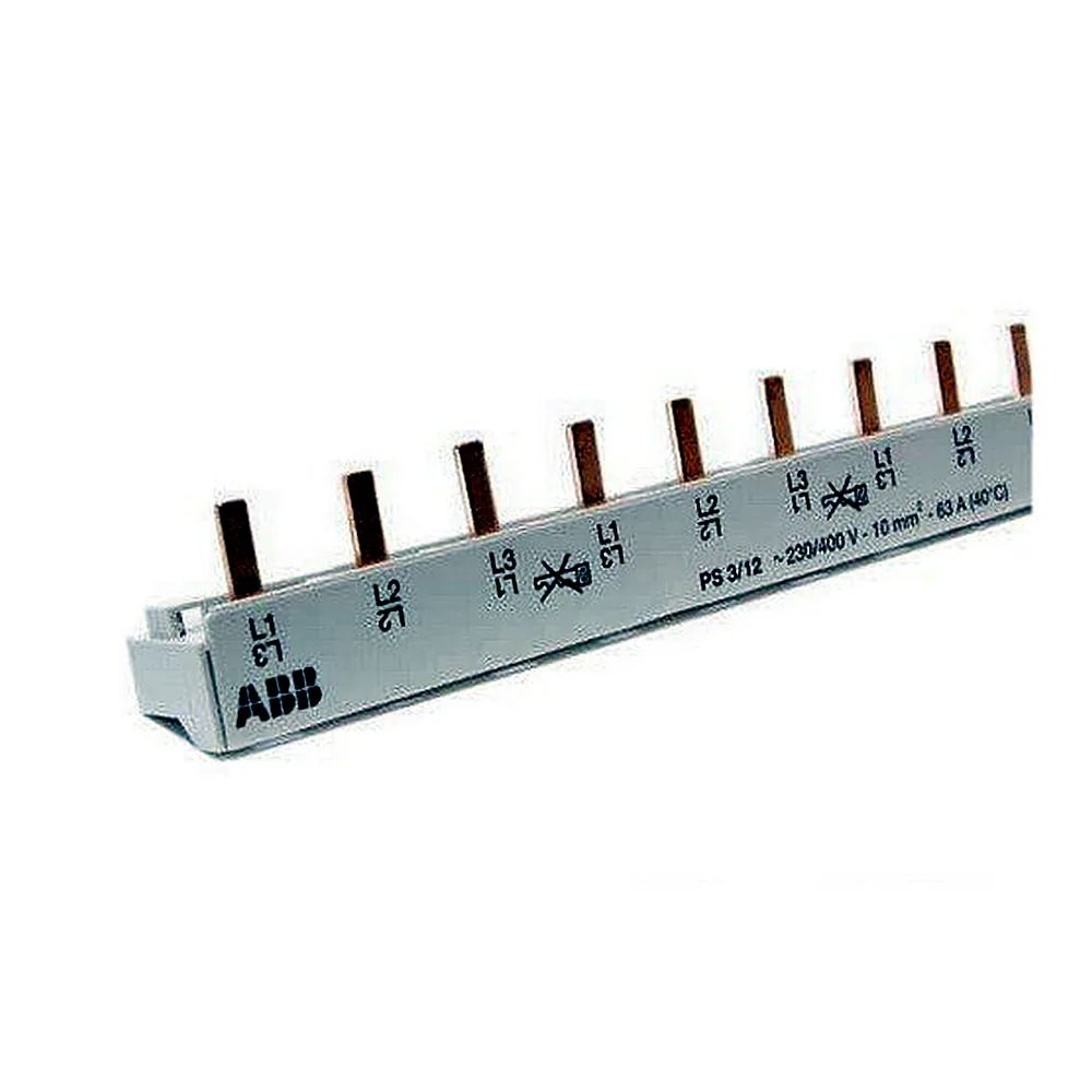 Шина з'єднувальна PS3/12 PIN 3P 63 А 12 модулів 10 мм² штир ABB 2CDL230001R1012