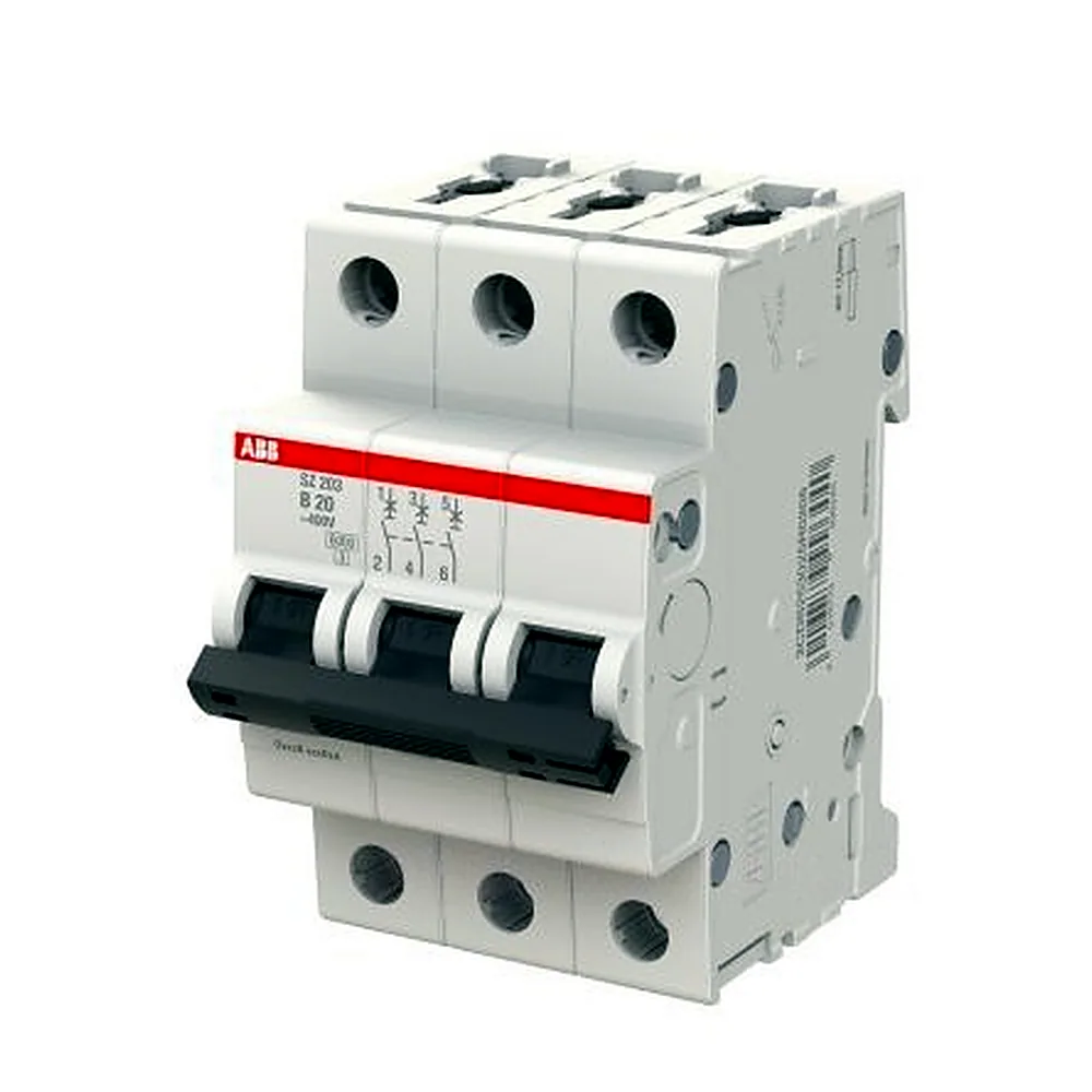 Автоматичний вимикач ABB SZ200 SZ203-B20 3P 20A 6kA B 2CDS253025R0205