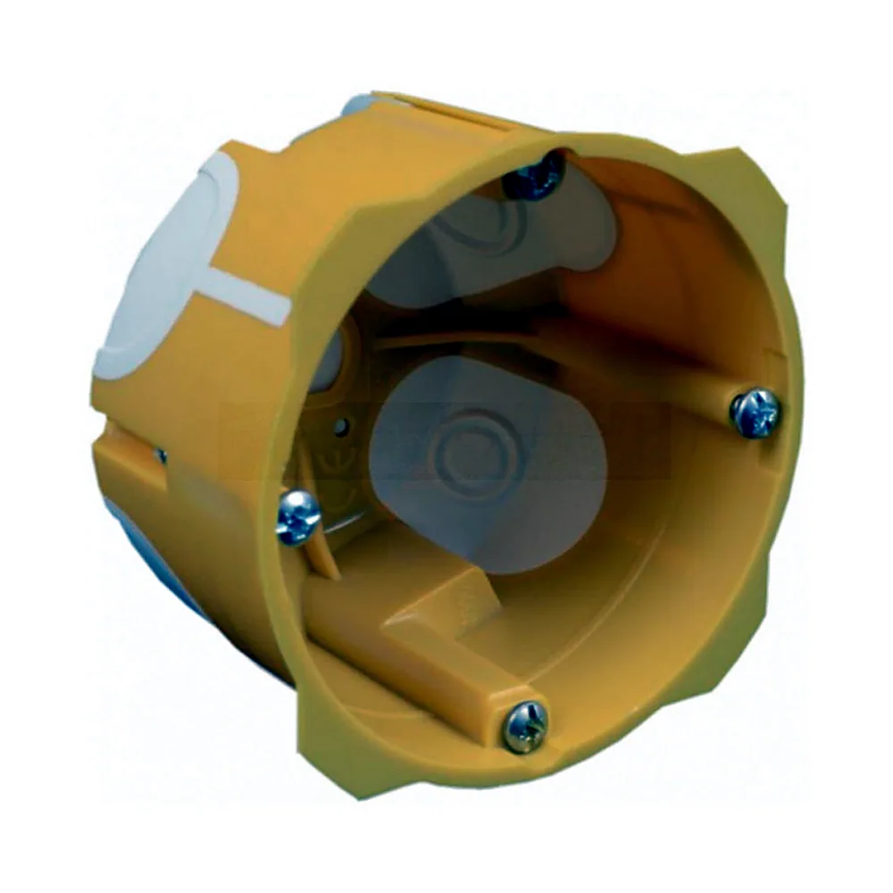 Приладова коробка КОПОС D68x50 мм жовта з еластичними вводами KPL 64-50/LD_NA