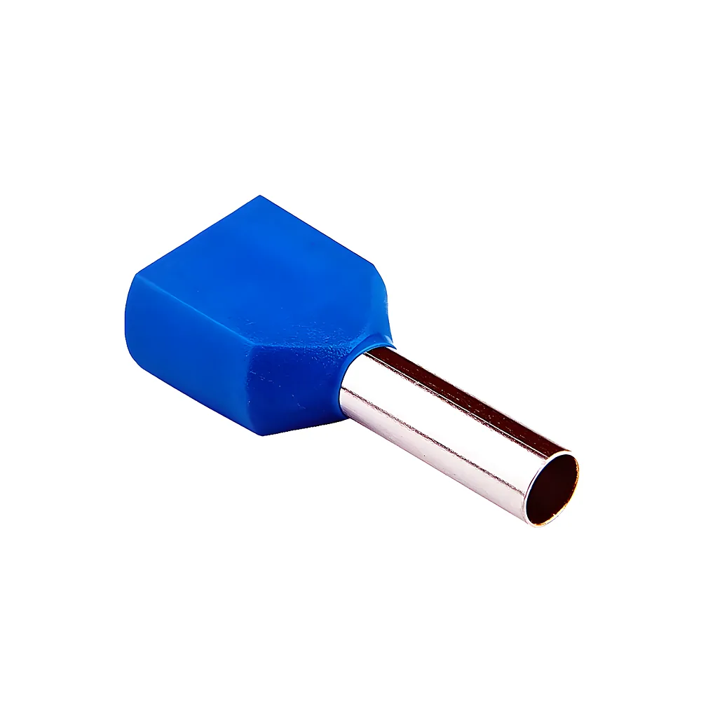 Трубчастий наконечник з ізоляцією для 2х проводів TE 4/12 блакитний (100 шт) TAK.EL 500719с