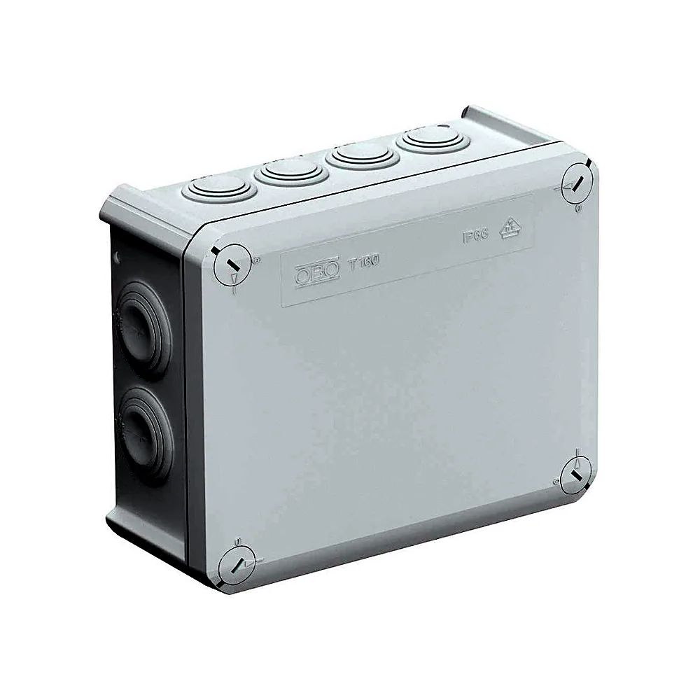 Розподільча коробка T100 OE 150х116х67 мм IP66 сіра OBO Bettermann 2007255