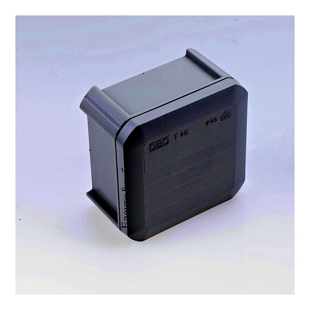 Розподільча коробка OBO Bettermann T 40 OE 90x90x52 мм IP55 сіра 2007223