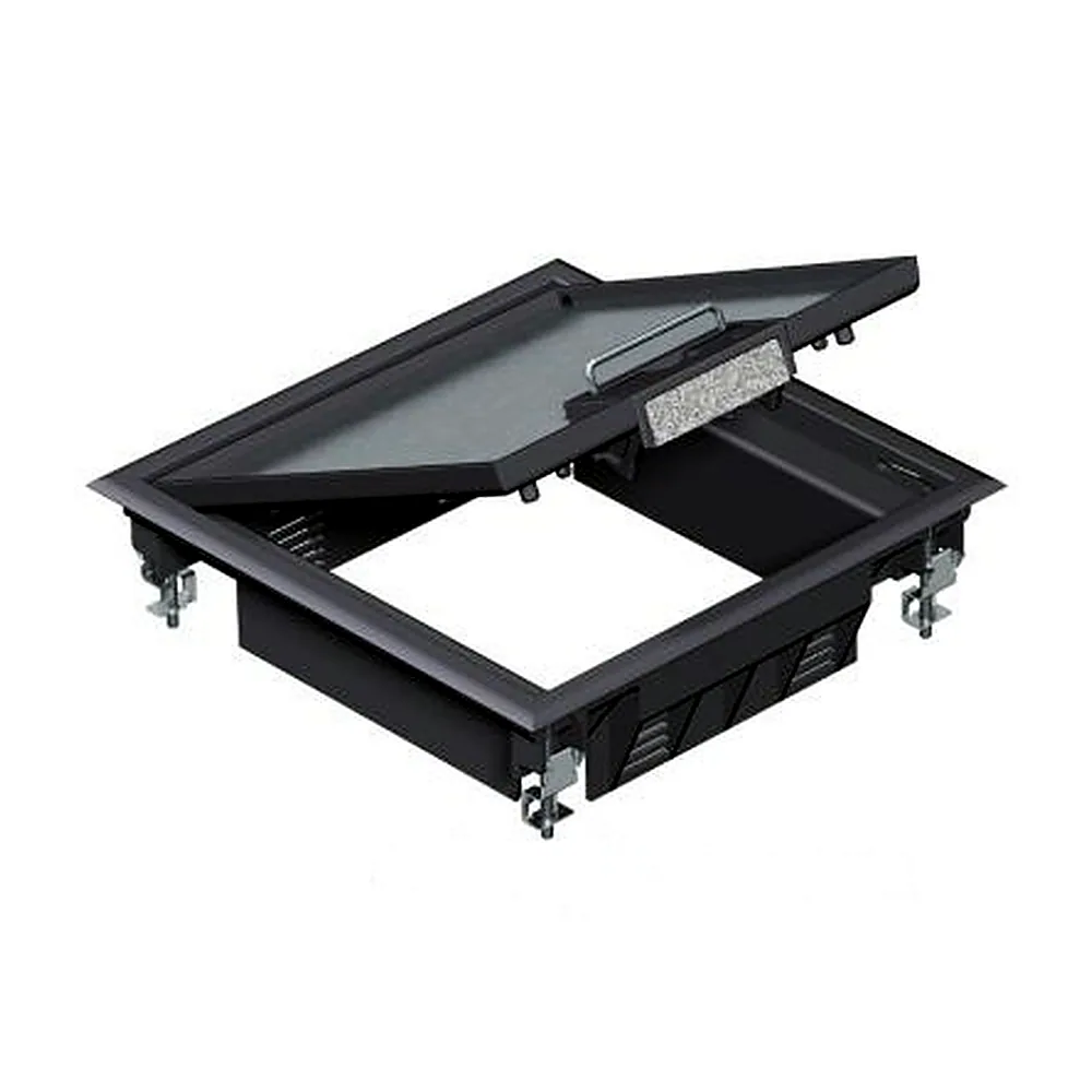 Люк розетковий GES4, 6 постів 45x45, 200х200мм, (+ 2хUT3), IK08, IP40 / ПА, OBO Bettermann