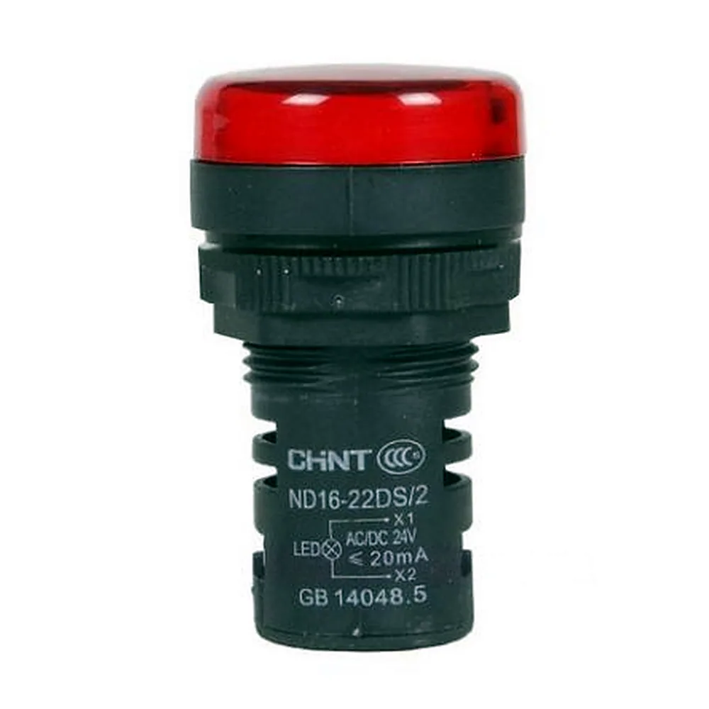Світловий індикатор CHINT ND16-22D/2 червоний AC/DC230В 593075