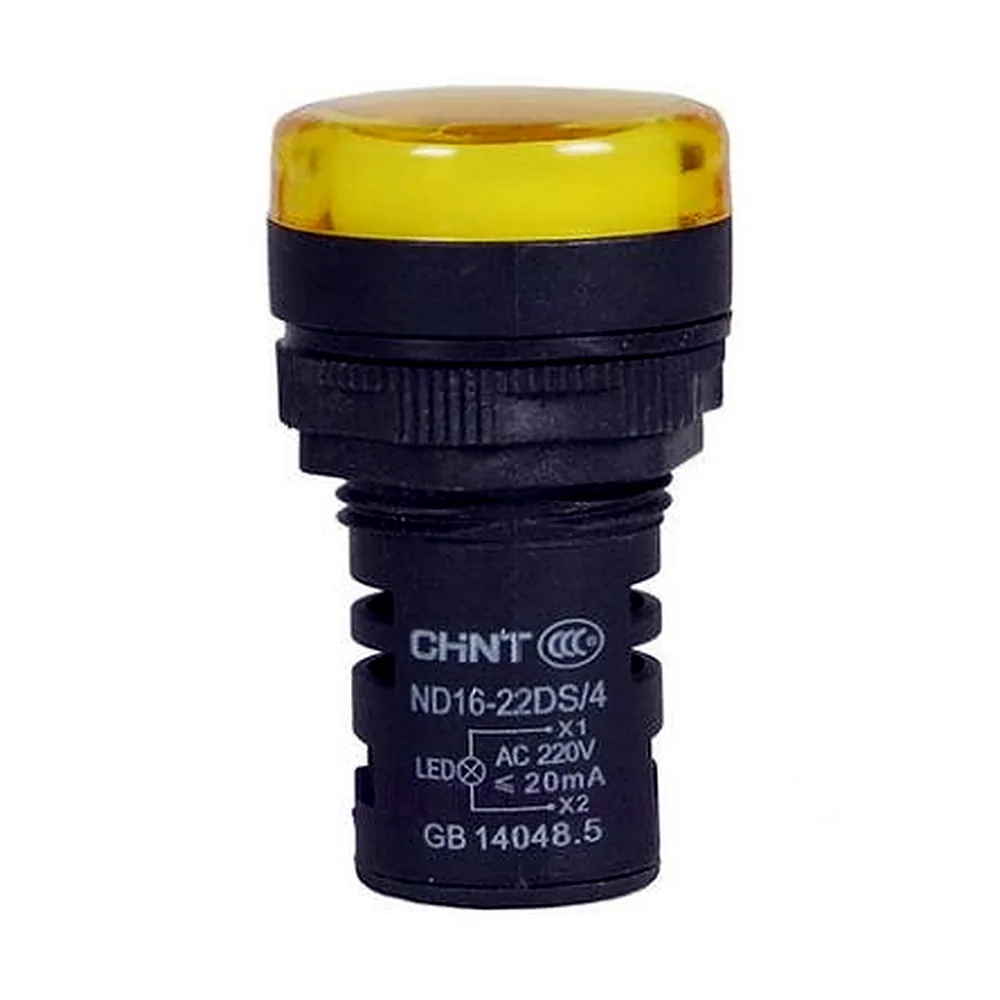 Світловий індикатор CHINT ND16-22D/2 жовтий AC/DC230В 593076