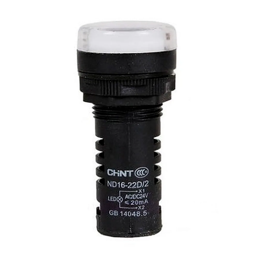 Світловий індикатор CHINT ND16-22D/2 білий AC/DC230В 593073