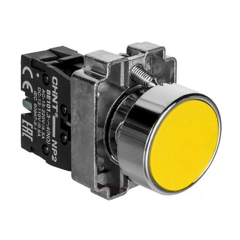 Кнопка NP2-BA51 без підсвітки жовта 1NO IP40
