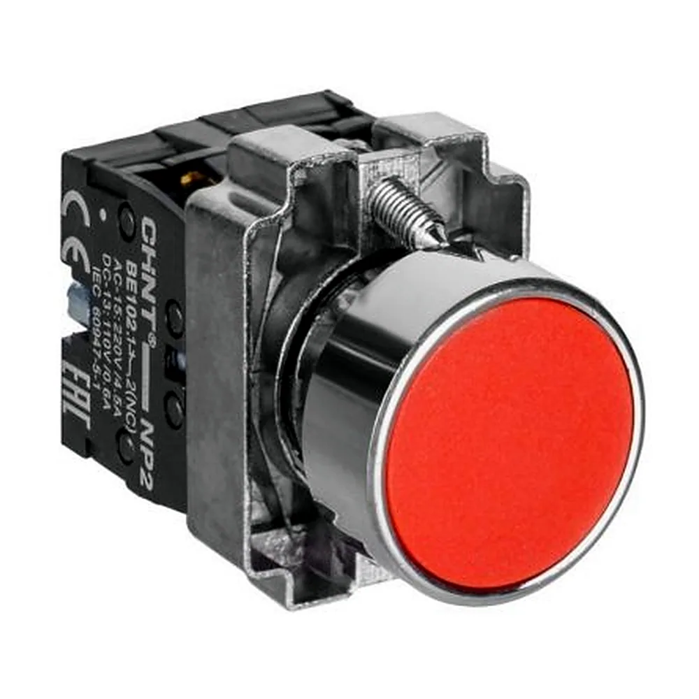 Кнопка керування CHINT NP2-BA42 без підсвітки 1НЗ червона IP40 573890