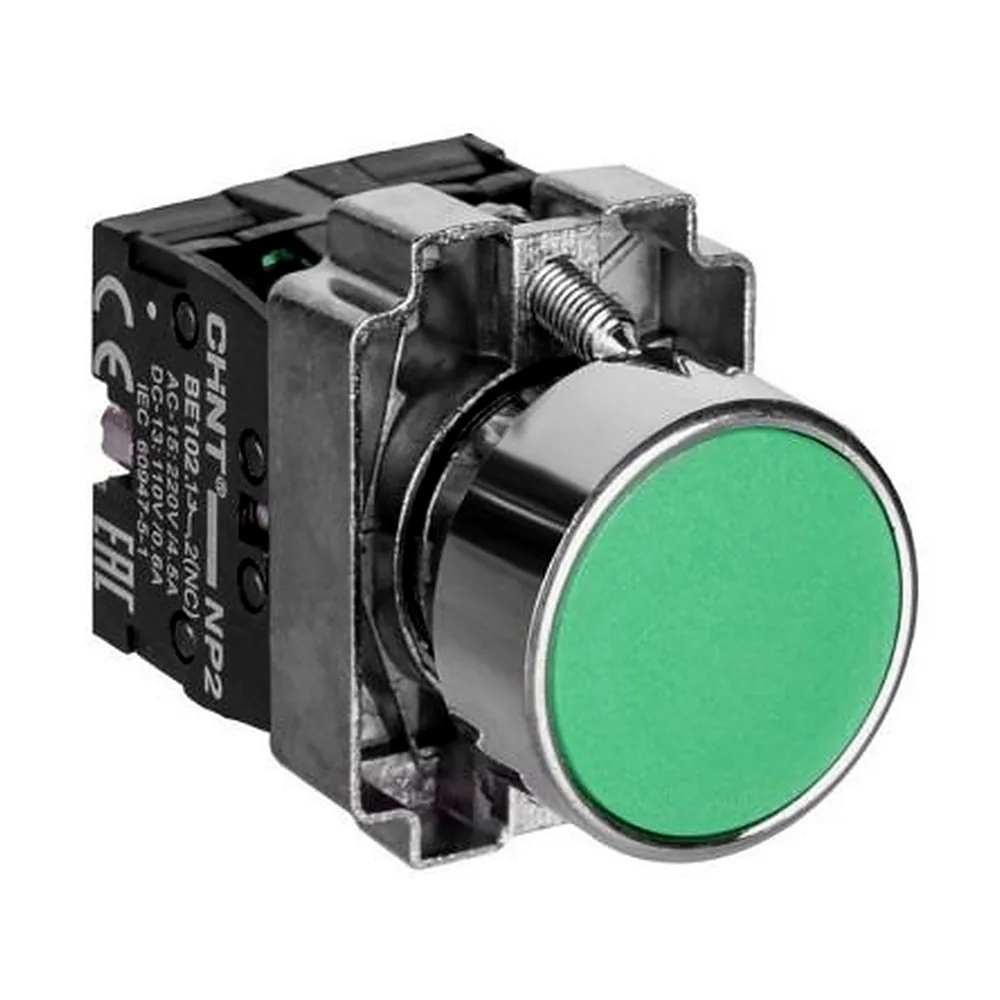 Кнопка CHINT NP2-BA31 без підсвітки зелена 1NO IP40 573956