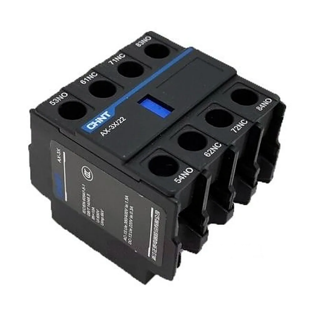 Блок додаткових контактів CHINT AX-3X/22 2NO+2NC фронтальний для NXC 938251
