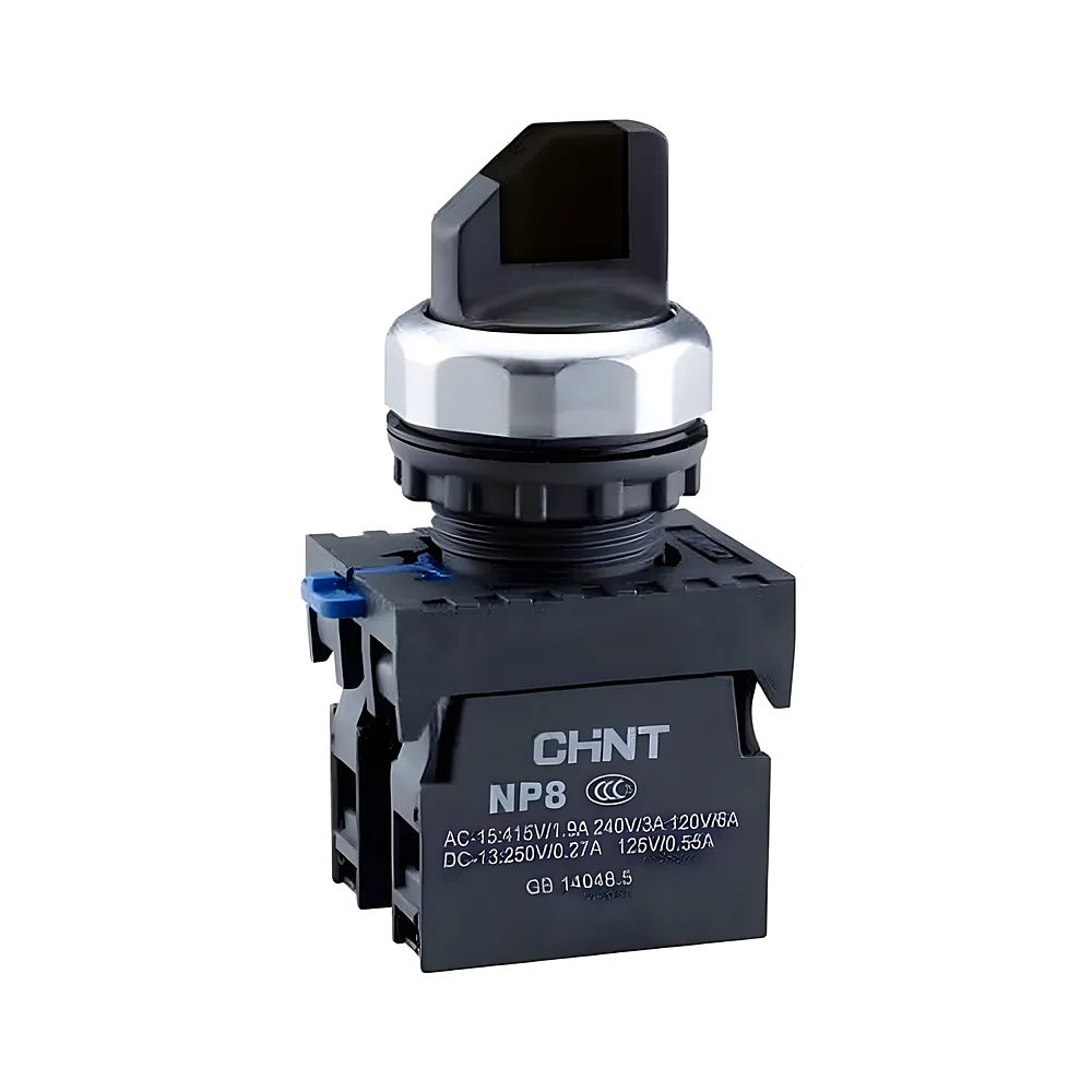 Перемикач NP8-20X/312 з фіксацією чорний 2NO IP65 CHINT 578131