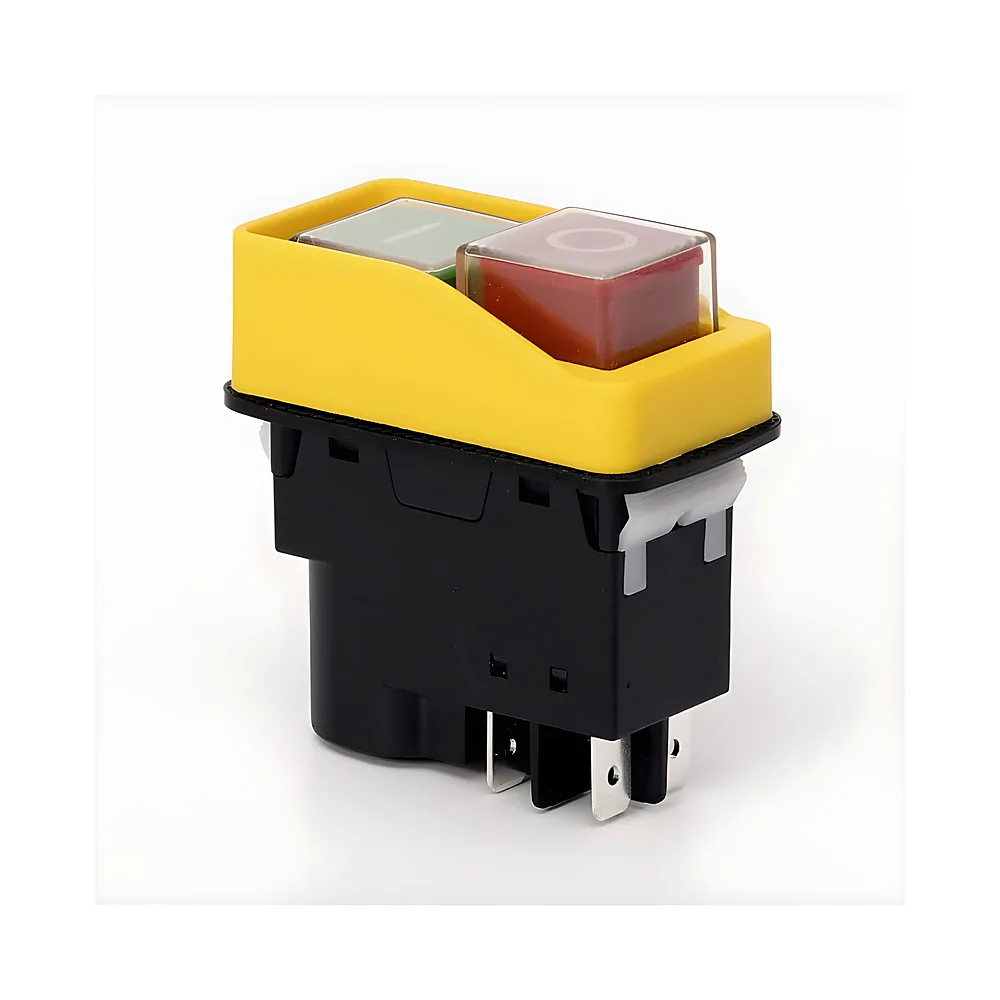 Кнопка пускова ESSB-21YC 4pin жовта рамка TAK.EL 503910
