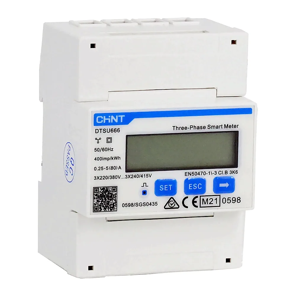 Лічильник електроенергії CHINT DTSU666 3x230/400В 1.5(6)A RS485 4P MID 319670