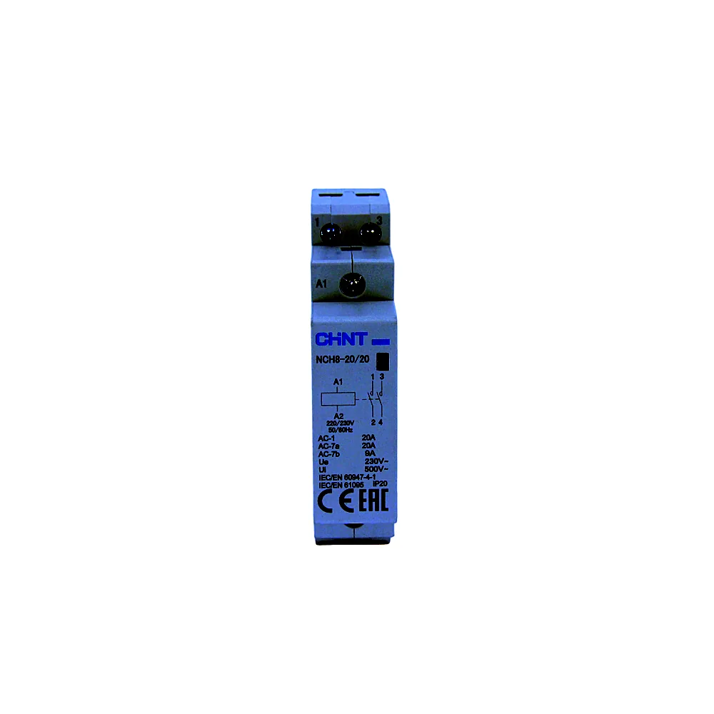 Контактор модульний CHINT NCH8-20/20 2P 20A 256054