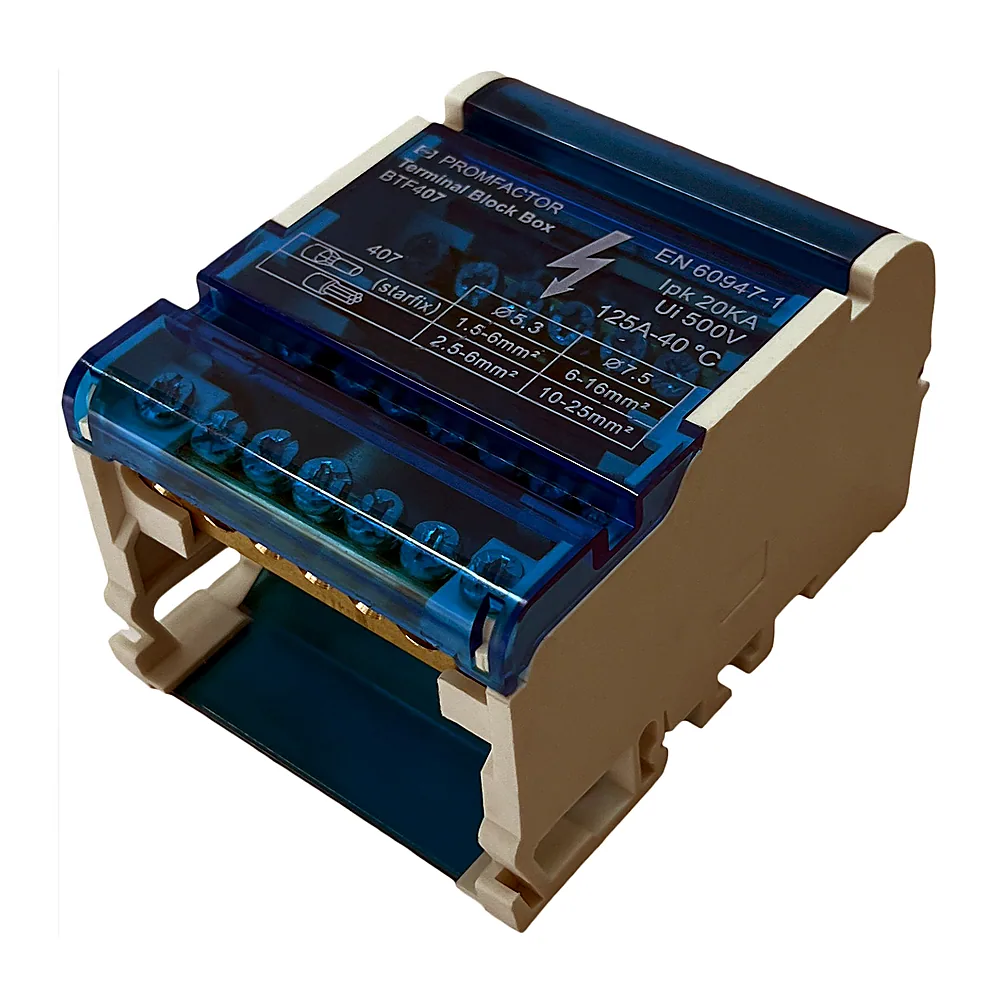 Шина нульова в корпусі BTF407 4P 125A 4x7 690V