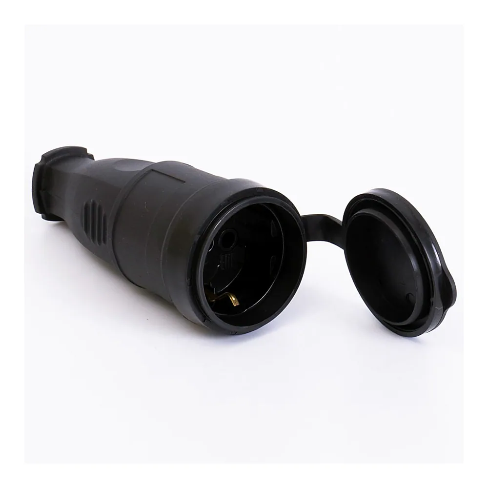 Розетка каучукова TAK.EL із захисною кришкою переносна 406 2Р+РЕ IP44 LEE 703357